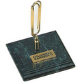 Green Marble Square Stand W/Memo Clip